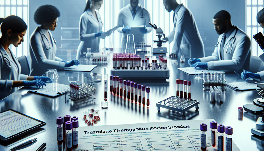 Laboratory tests required during trestolone therapy